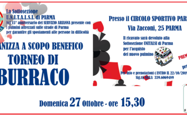 Torneo di BURRACO a favore U.N.I.T.A.L.S.I. Torneo di BURRACO a favore U.N.I.T.A.L.S.I.
