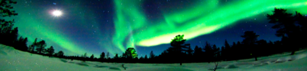Banner foto aurora boreale