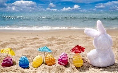 Caccia alle uova di Pasqua in spiaggia a Rimini