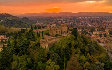 Cesena: la Rocca al tramonto